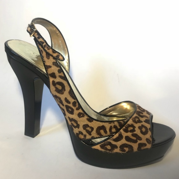 Sexy Asymmetrical Leopard Print Block Heel Pumps - Picture 7 of 10
